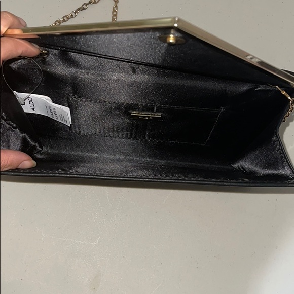 Handbag crossbody clutch black aldo new - Picture 7 of 9